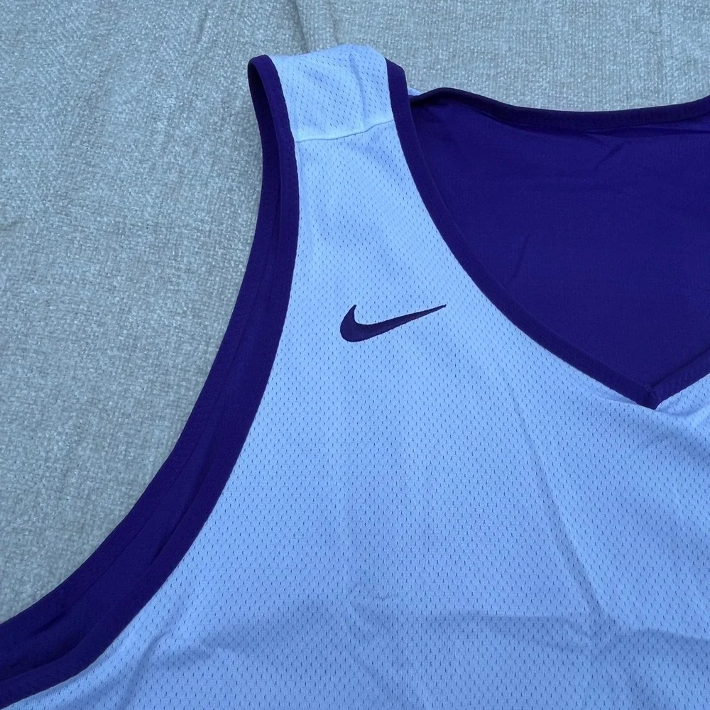Nike Reversible Basketball Jersey Purple White Mesh Tank Top 3XL NWT